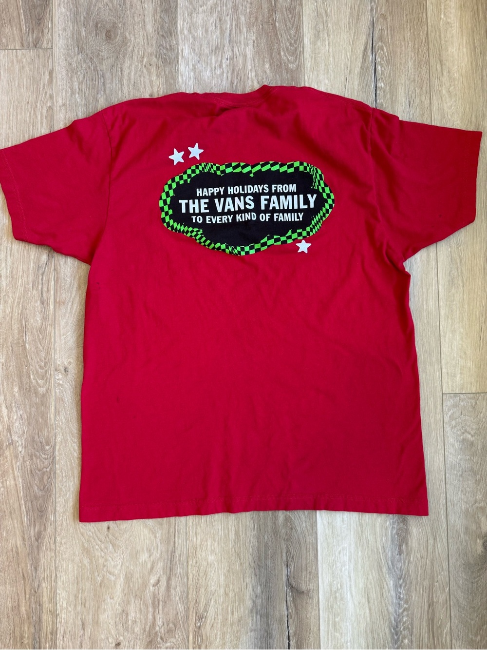 Vans Red 'Off The Wall' Chest Logo Short Sleeve Tee
